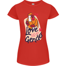 LGBT Love Has No Gender Gay Pride Day Womens Petite Cut T-Shirt Red