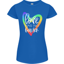 LGBT Love Has No Gender Gay Pride Day Womens Petite Cut T-Shirt Royal Blue