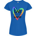 LGBT Love Has No Gender Gay Pride Day Womens Petite Cut T-Shirt Royal Blue