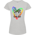 LGBT Love Has No Gender Gay Pride Day Womens Petite Cut T-Shirt Sports Grey