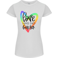 LGBT Love Has No Gender Gay Pride Day Womens Petite Cut T-Shirt White