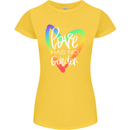 LGBT Love Has No Gender Gay Pride Day Womens Petite Cut T-Shirt Yellow