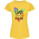 LGBT Love Has No Gender Gay Pride Day Womens Petite Cut T-Shirt Yellow