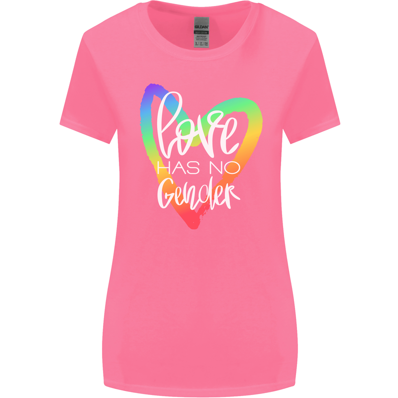 LGBT Love Has No Gender Gay Pride Day Womens Wider Cut T-Shirt Azalea