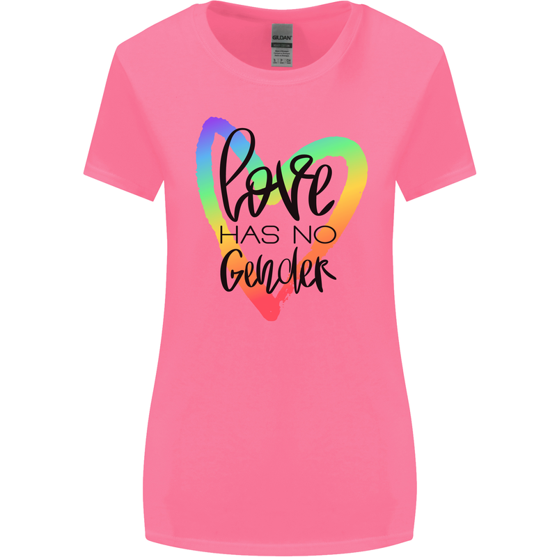 LGBT Love Has No Gender Gay Pride Day Womens Wider Cut T-Shirt Azalea