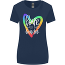 LGBT Love Has No Gender Gay Pride Day Womens Wider Cut T-Shirt Navy Blue