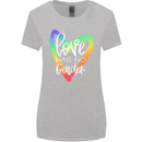 LGBT Love Has No Gender Gay Pride Day Womens Wider Cut T-Shirt Sports Grey