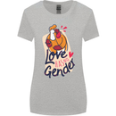 LGBT Love Has No Gender Gay Pride Day Womens Wider Cut T-Shirt Sports Grey