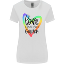 LGBT Love Has No Gender Gay Pride Day Womens Wider Cut T-Shirt White