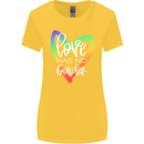 LGBT Love Has No Gender Gay Pride Day Womens Wider Cut T-Shirt Yellow