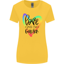 LGBT Love Has No Gender Gay Pride Day Womens Wider Cut T-Shirt Yellow