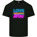 LGBT Love Wins Gay Pride Day Awareness Mens Cotton T-Shirt Tee Top Black
