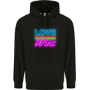 LGBT Love Wins Gay Pride Day Awareness Mens Hoodie Black