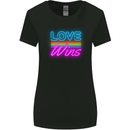LGBT Love Wins Gay Pride Day Awareness Womens Wider Cut T-Shirt Black