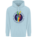 LGBT Never Stop Loving Fighting Gay Pride Childrens Kids Hoodie Light Blue
