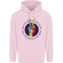 LGBT Never Stop Loving Fighting Gay Pride Childrens Kids Hoodie Light Pink