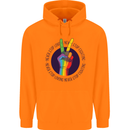 LGBT Never Stop Loving Fighting Gay Pride Childrens Kids Hoodie Orange