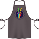 LGBT Never Stop Loving Fighting Gay Pride Cotton Apron 100% Organic Dark Grey