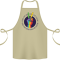 LGBT Never Stop Loving Fighting Gay Pride Cotton Apron 100% Organic Khaki