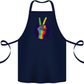 LGBT Never Stop Loving Fighting Gay Pride Cotton Apron 100% Organic Navy Blue