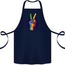 LGBT Never Stop Loving Fighting Gay Pride Cotton Apron 100% Organic Navy Blue
