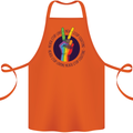 LGBT Never Stop Loving Fighting Gay Pride Cotton Apron 100% Organic Orange