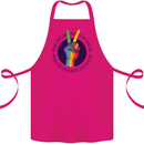 LGBT Never Stop Loving Fighting Gay Pride Cotton Apron 100% Organic Pink