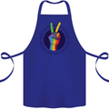 LGBT Never Stop Loving Fighting Gay Pride Cotton Apron 100% Organic Royal Blue