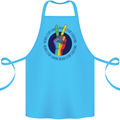 LGBT Never Stop Loving Fighting Gay Pride Cotton Apron 100% Organic Turquoise