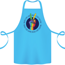 LGBT Never Stop Loving Fighting Gay Pride Cotton Apron 100% Organic Turquoise