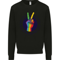 LGBT Never Stop Loving Fighting Gay Pride Kids Sweatshirt Jumper Black
