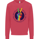 LGBT Never Stop Loving Fighting Gay Pride Kids Sweatshirt Jumper Heliconia