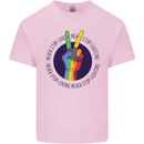 LGBT Never Stop Loving Fighting Gay Pride Kids T-Shirt Childrens Light Pink