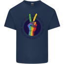 LGBT Never Stop Loving Fighting Gay Pride Kids T-Shirt Childrens Navy Blue