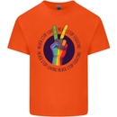 LGBT Never Stop Loving Fighting Gay Pride Kids T-Shirt Childrens Orange