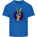 LGBT Never Stop Loving Fighting Gay Pride Kids T-Shirt Childrens Royal Blue