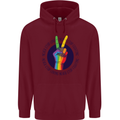LGBT Never Stop Loving Fighting Gay Pride Mens 80% Cotton Hoodie Maroon