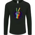 LGBT Never Stop Loving Fighting Gay Pride Mens Long Sleeve T-Shirt Black