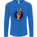 LGBT Never Stop Loving Fighting Gay Pride Mens Long Sleeve T-Shirt Royal Blue