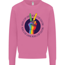 LGBT Never Stop Loving Fighting Gay Pride Mens Sweatshirt Jumper Azalea