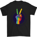 LGBT Never Stop Loving Fighting Gay Pride Mens T-Shirt Cotton Gildan Black