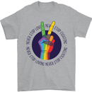 LGBT Never Stop Loving Fighting Gay Pride Mens T-Shirt Cotton Gildan Sports Grey