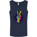 LGBT Never Stop Loving Fighting Gay Pride Mens Vest Tank Top Navy Blue