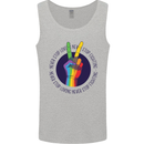 LGBT Never Stop Loving Fighting Gay Pride Mens Vest Tank Top Sports Grey