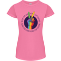 LGBT Never Stop Loving Fighting Gay Pride Womens Petite Cut T-Shirt Azalea