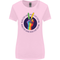 LGBT Never Stop Loving Fighting Gay Pride Womens Wider Cut T-Shirt Light Pink