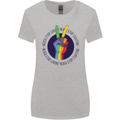 LGBT Never Stop Loving Fighting Gay Pride Womens Wider Cut T-Shirt Sports Grey