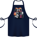 LGBT Onwards to Happiness Cotton Apron 100% Organic Navy Blue