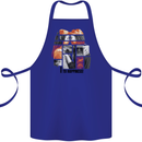 LGBT Onwards to Happiness Cotton Apron 100% Organic Royal Blue