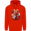 LGBT Onwards to Happiness Mens 80% Cotton Hoodie Bright Red